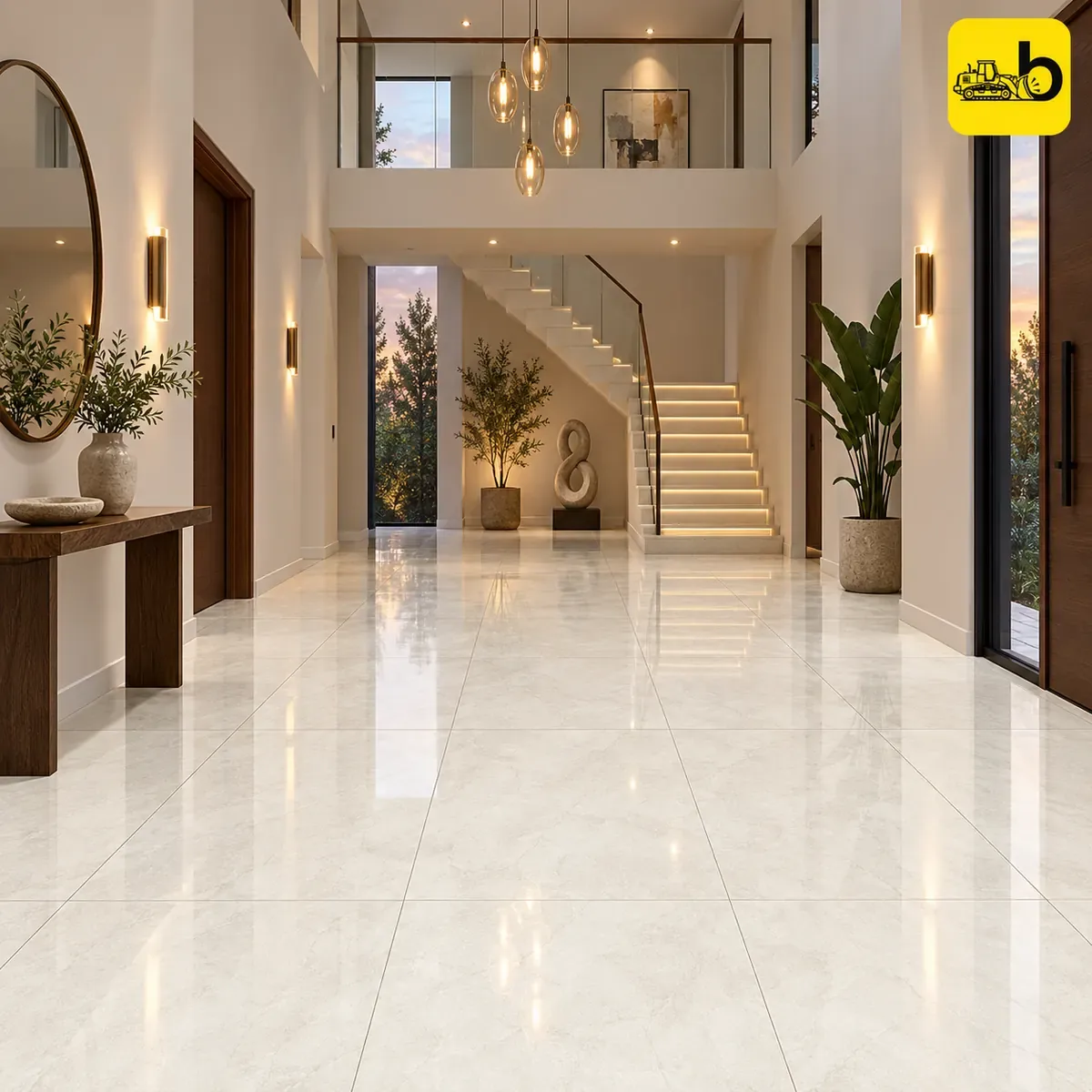 NITCO Verona Ivory – Glossy Tile 600 × 1200 mm
