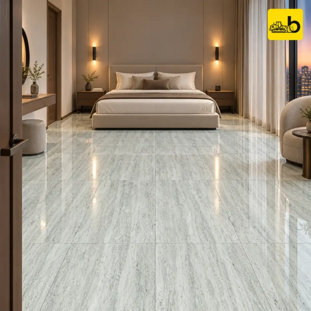 NITCO Travertino Titanium – Glossy Tile 600 × 1200 mm