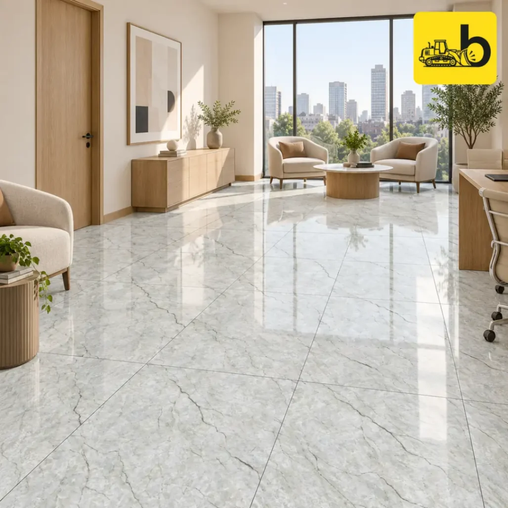 NITCO Titan Grey Infinite – Glossy Tile 600 × 1200 mm