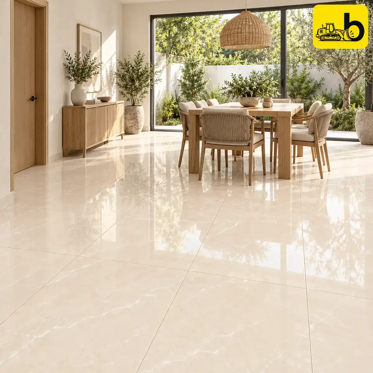 NITCO Sunset Beige Infinite – Glossy Tile 600 × 1200 mm