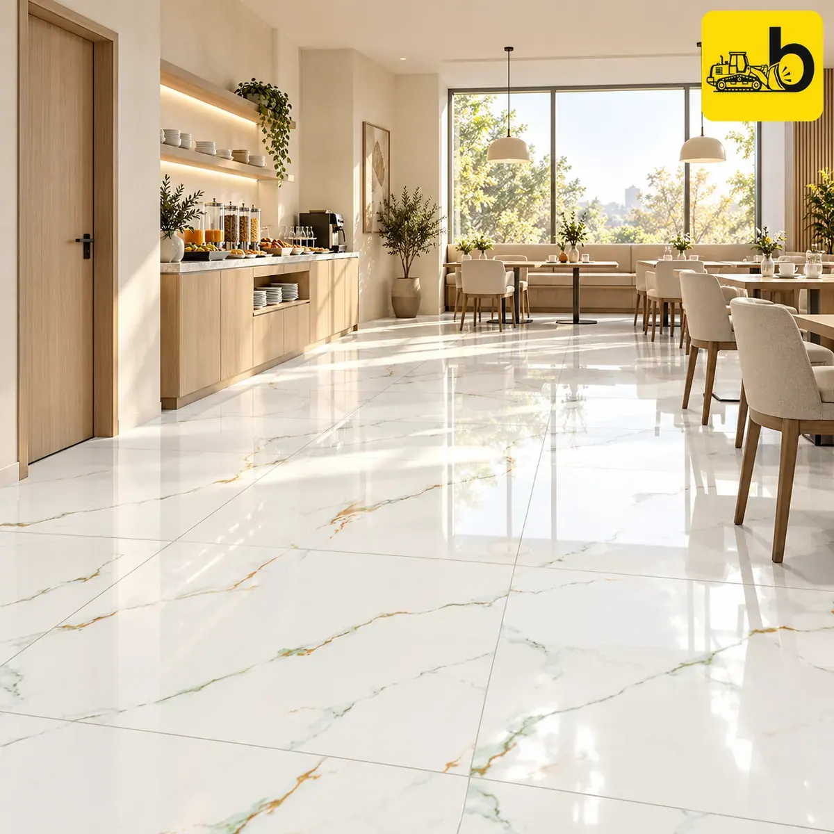 NITCO Calacatta Flame Infinite – Glossy Tile 600 × 1200 mm