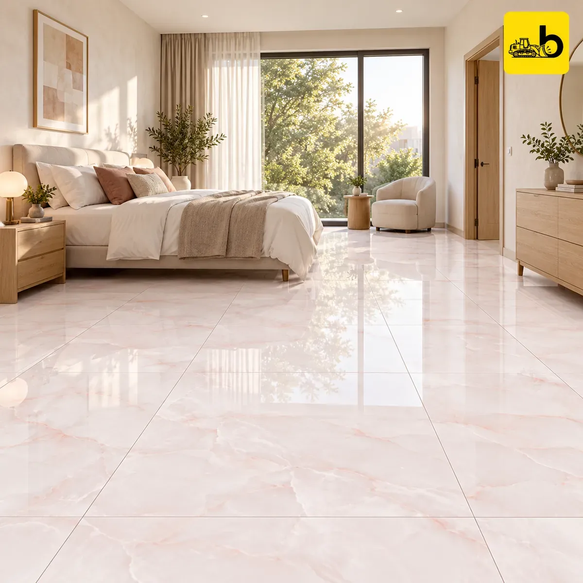 NITCO Peach ONYX – Glossy Tile 600 × 1200 mm