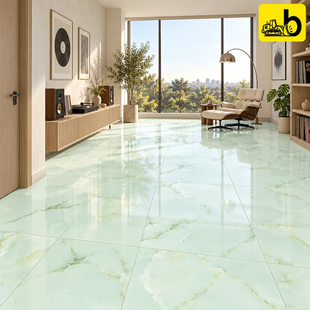 NITCO Mint Onice Infinite – Glossy Tile 600 × 1200 mm