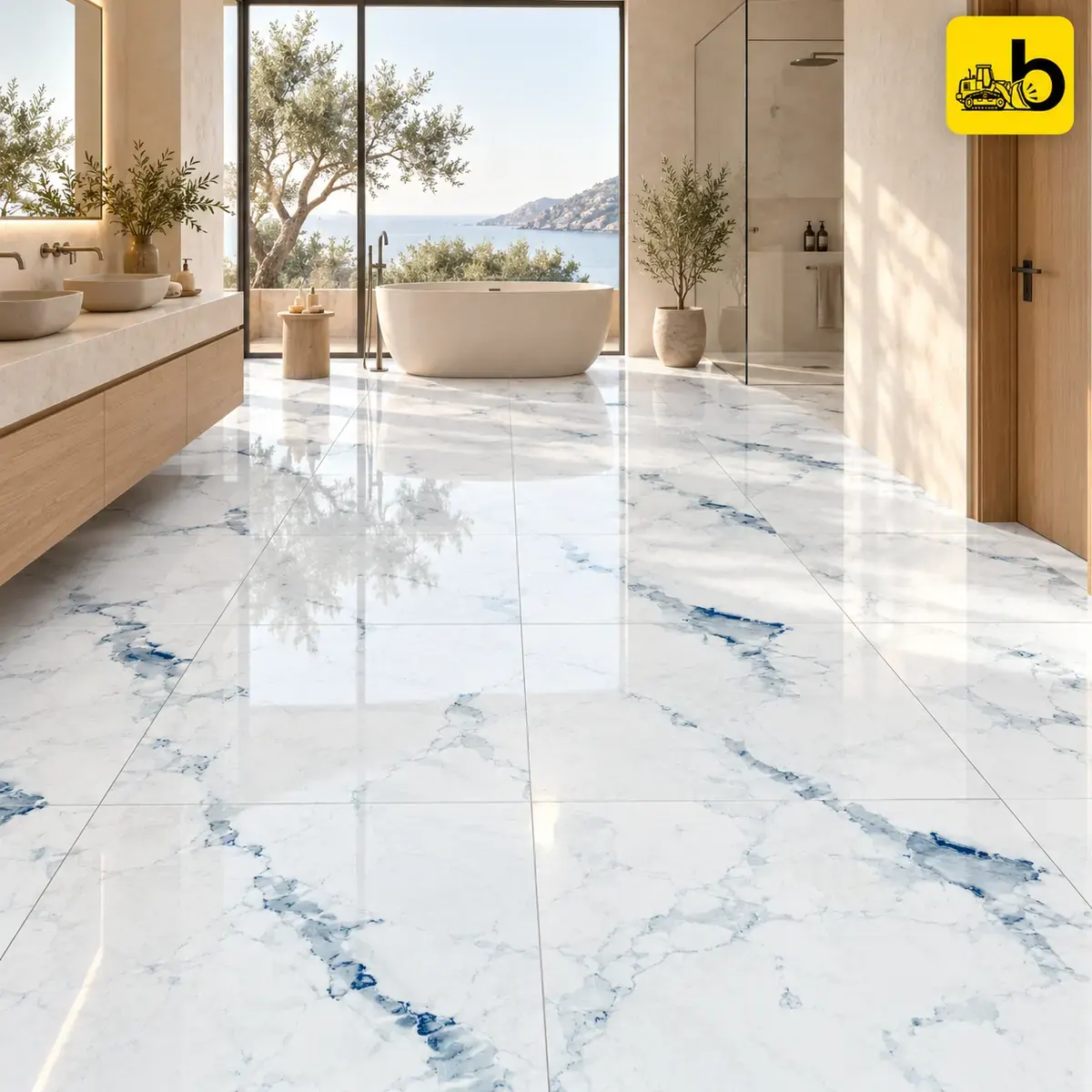 NITCO Quintel Blue – Glossy Tile 600 × 1200 mm