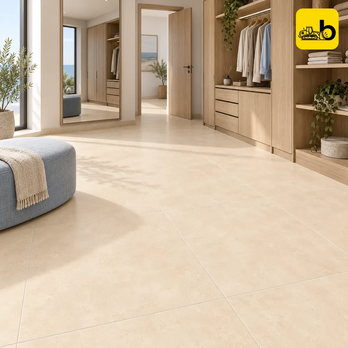 NITCO Urbano Crema – Matte Tile 600 × 1200 mm