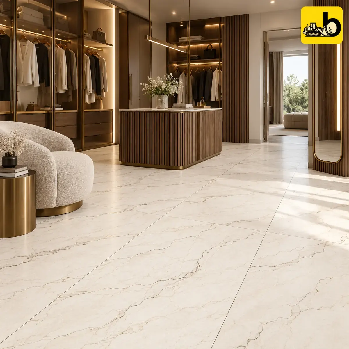 NITCO Nuvola Crema – Carving Tile 600 × 1200 mm