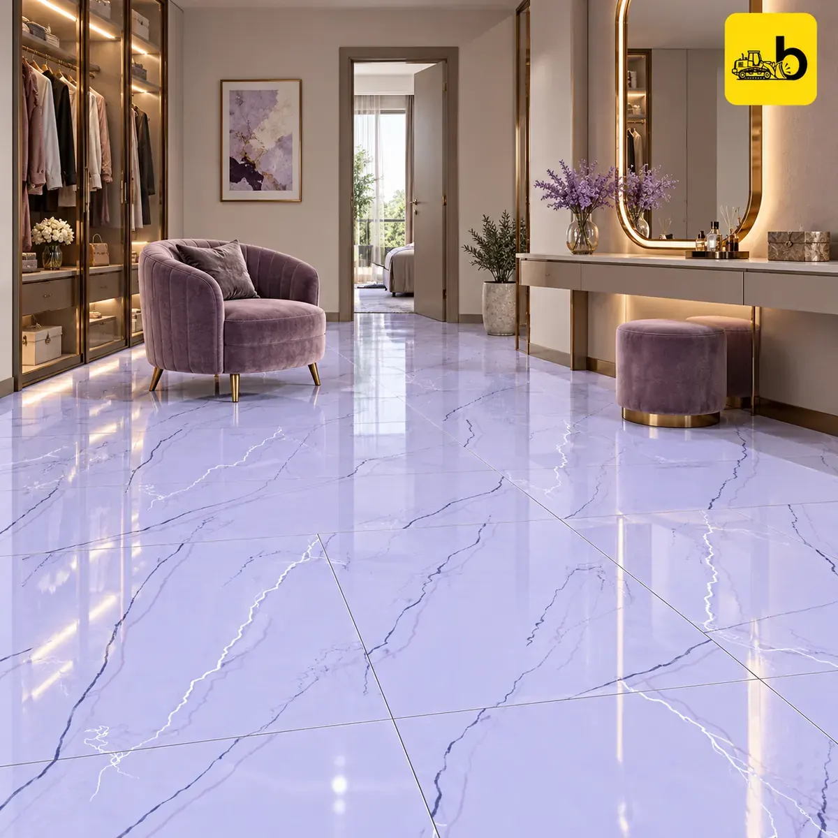 NITCO Panama Purple Infinite – High Gloss Tile 600 × 1200 mm