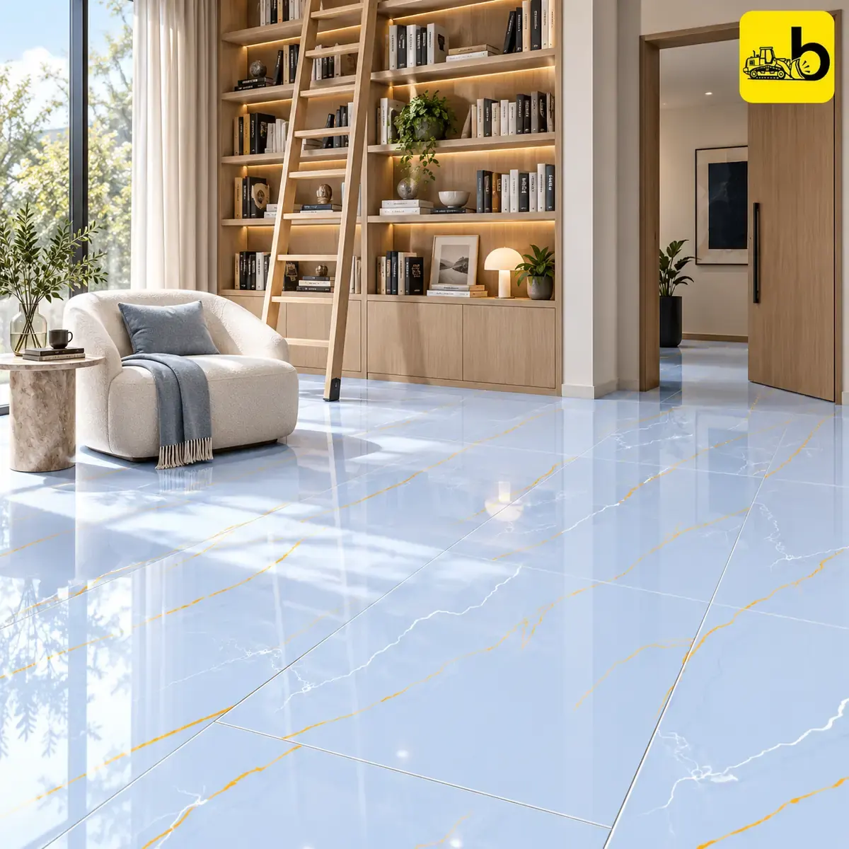 NITCO Tide Blue Infinite – High Gloss Tile 600 × 1200 mm