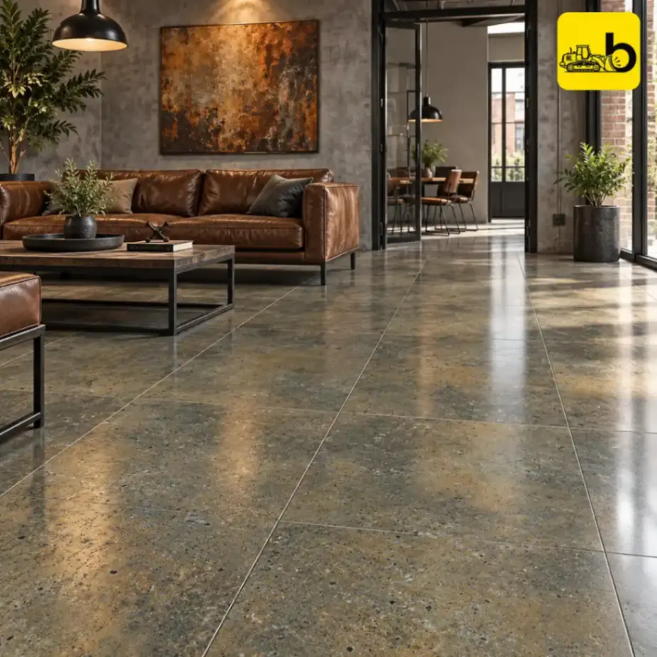 NITCO Corten Oxide – Slate Punch + Glossy Tile 600 × 1200 mm