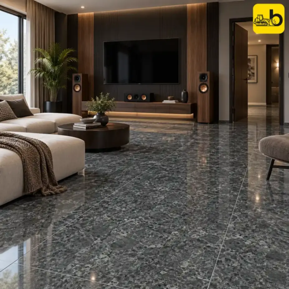 NITCO Pan Ash – Glossy Tile 600 × 1200 mm