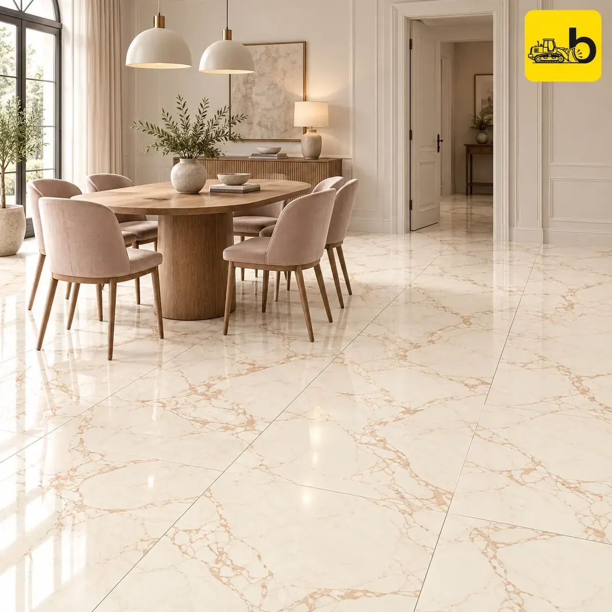 NITCO Rosalia LT – Glossy Tile 600 × 1200 mm