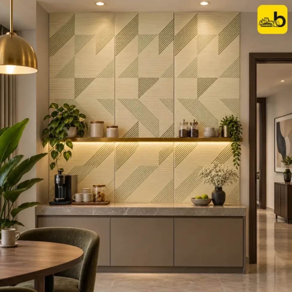 NITCO Cure Beige Decor 2 – Carving Tile 600 × 1200 mm