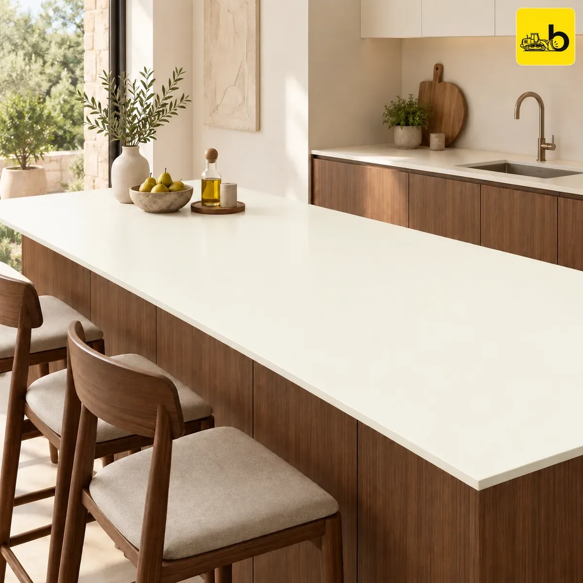 NITCO Elementra Monolith Dove – Glossy Full Body Slab 800 × 2400 × 15 mm
