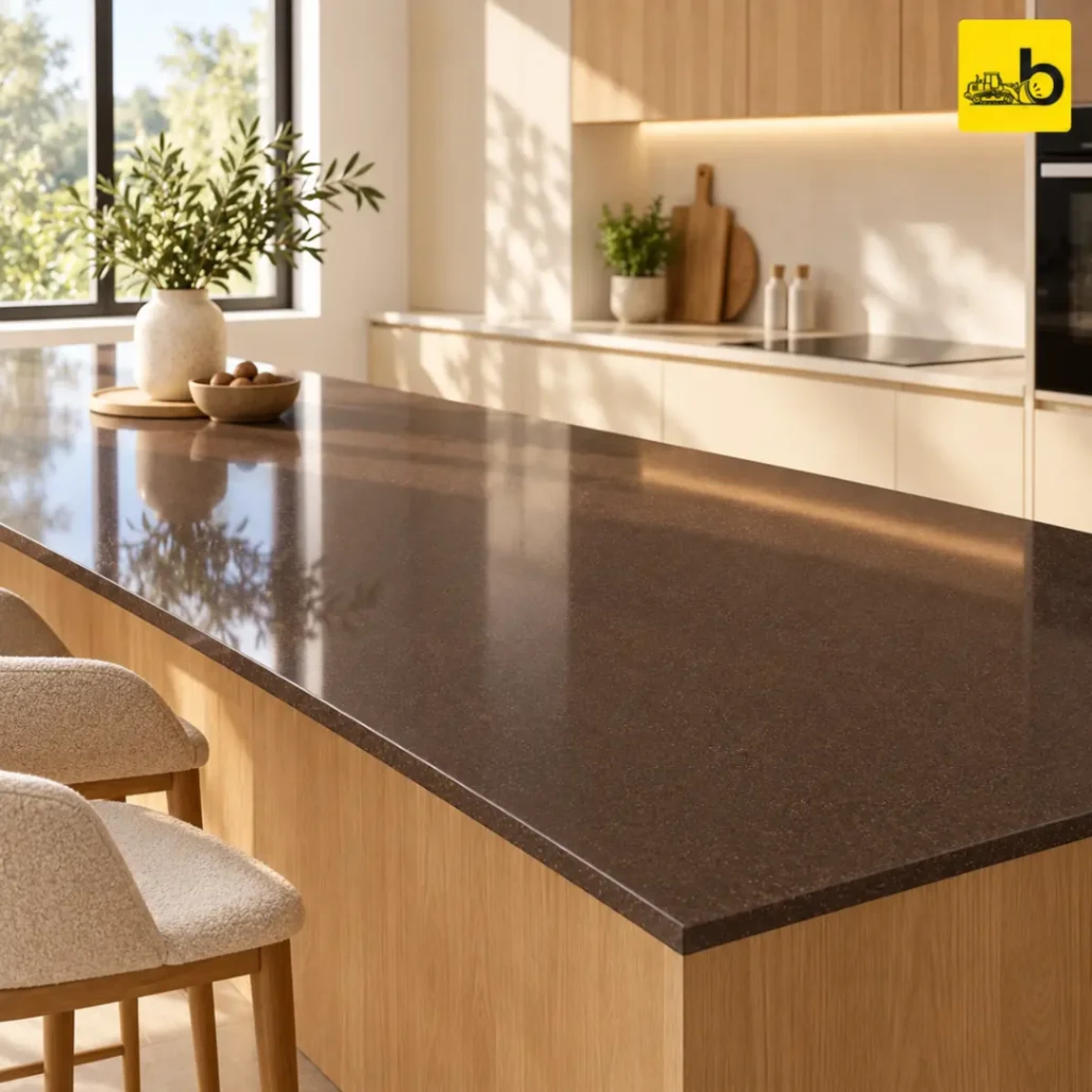 NITCO Elementra Constel Coffee – Glossy Full Body Slab 800 × 2400 × 15 mm