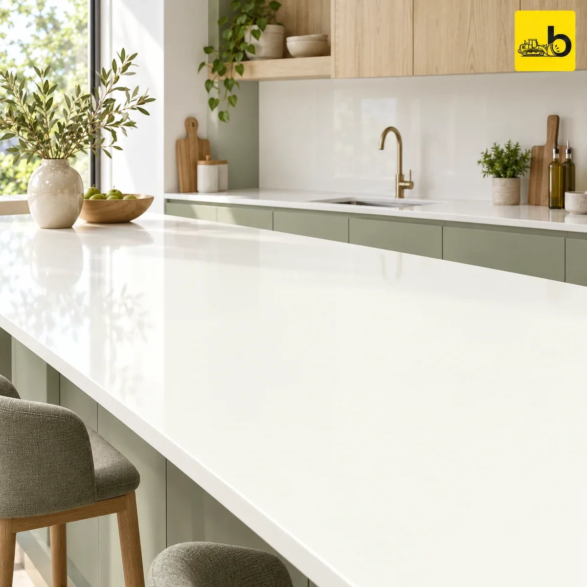 NITCO Elementra Milky Way – Glossy Full Body Slab 800 × 2400 × 15 mm