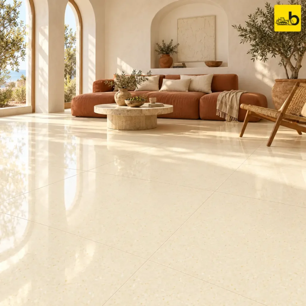 NITCO Tropicana Caramel – Glossy Double Charge Vitrified Tile 600 × 600 mm