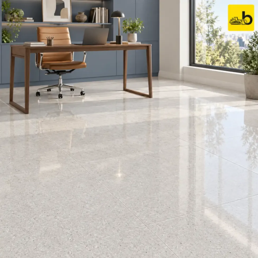 NITCO Tropicana Sand – Glossy Double Charge Vitrified Tile 600 × 600 mm