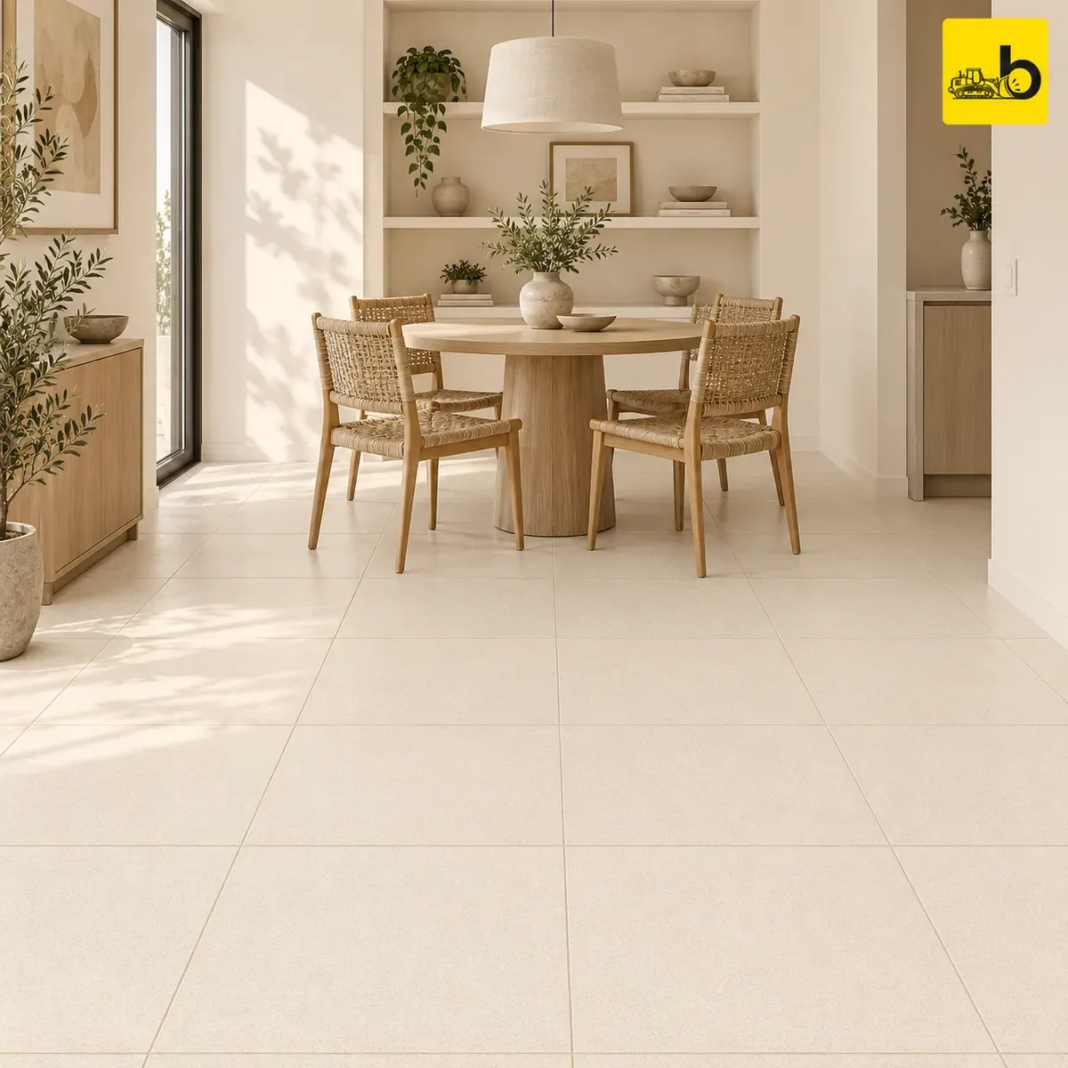 NITCO Cognate Beige – Matte Full Body Vitrified Tile 600 × 600 mm