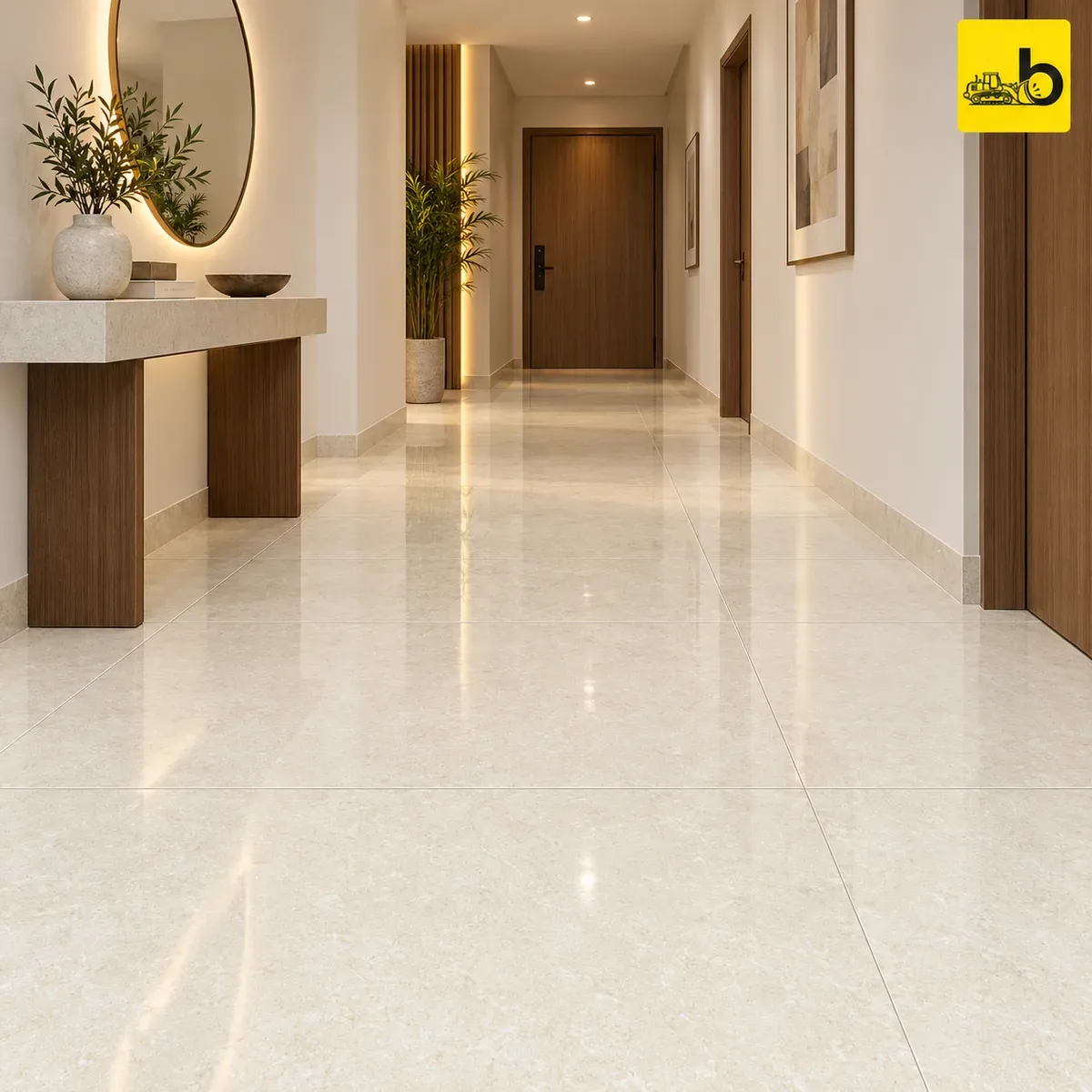 NITCO Vintage Crema – Glossy Double Charge Vitrified Tile 600 × 1200 mm