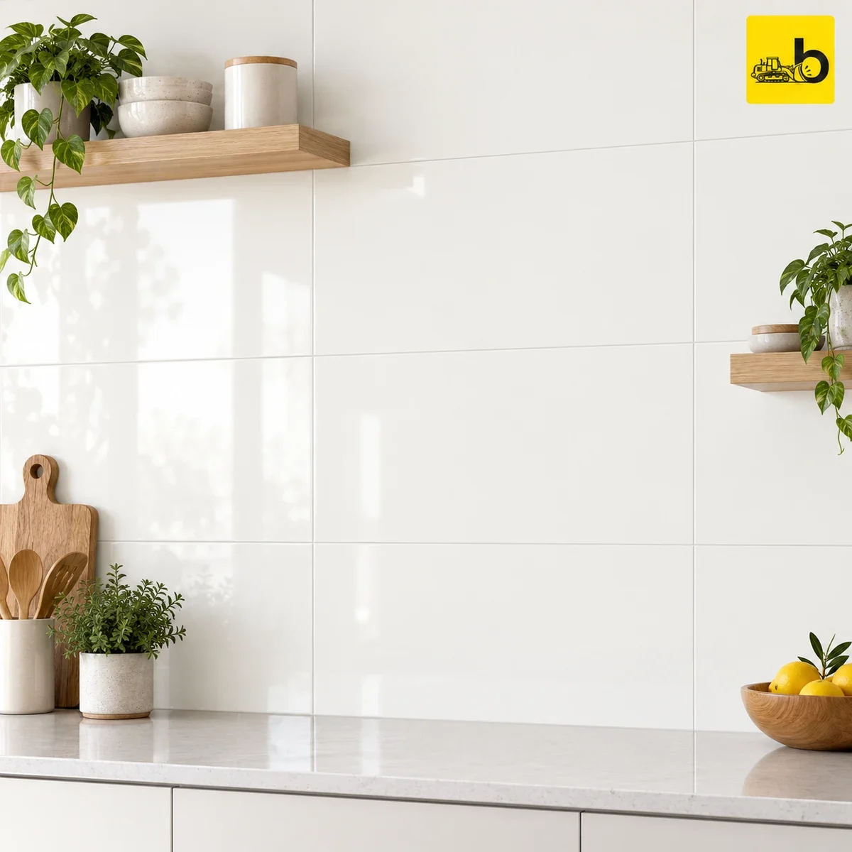 NITCO ARCO WHITE GLOSSY Glossy Super White Ceramic Wall Tile 300 × 600 mm