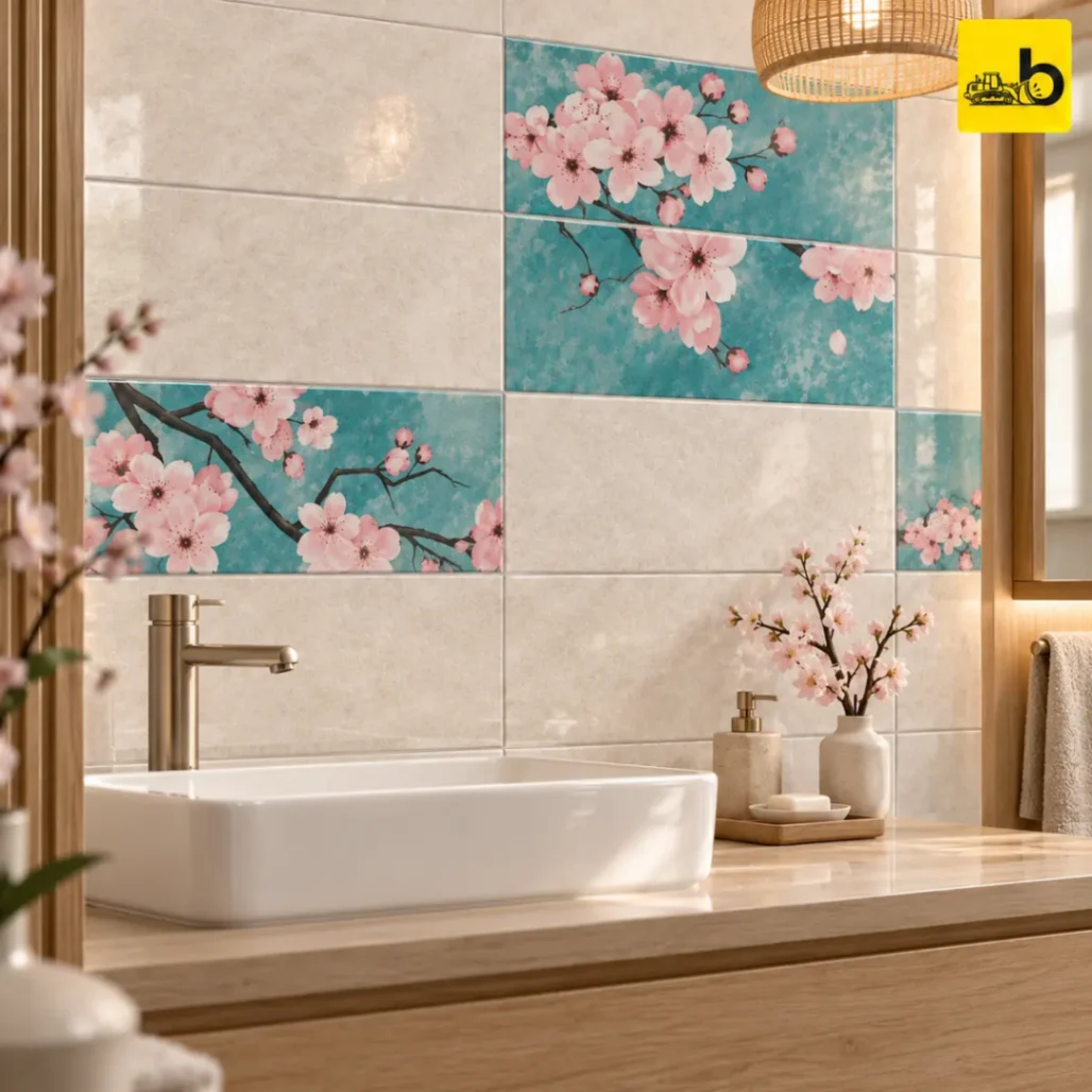 NITCO SAKURA DECOR Glossy Ceramic Wall Tile 300 × 600 mm