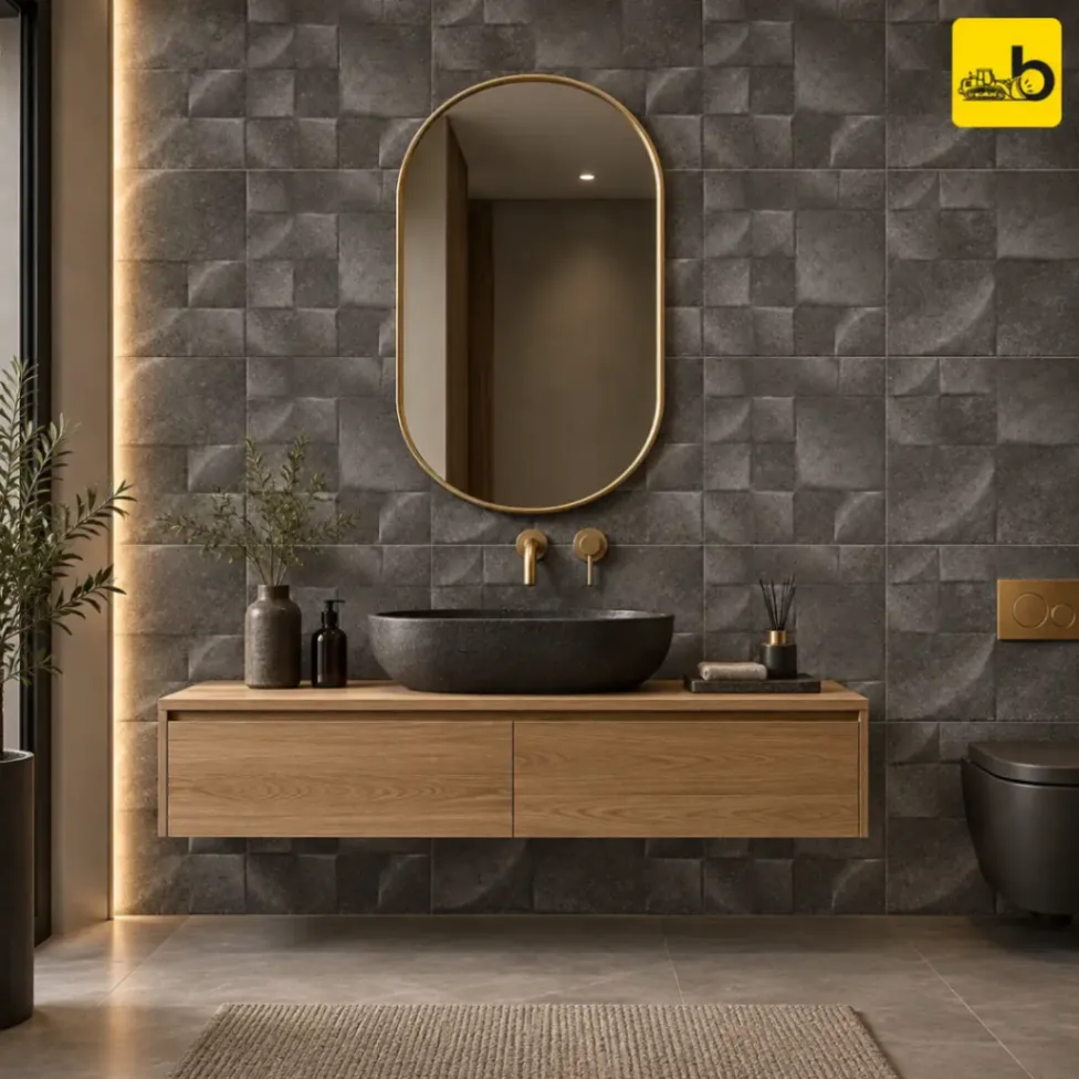NITCO PESCO BLACK DECOR Matte Ceramic Wall Tile 300 × 600 mm