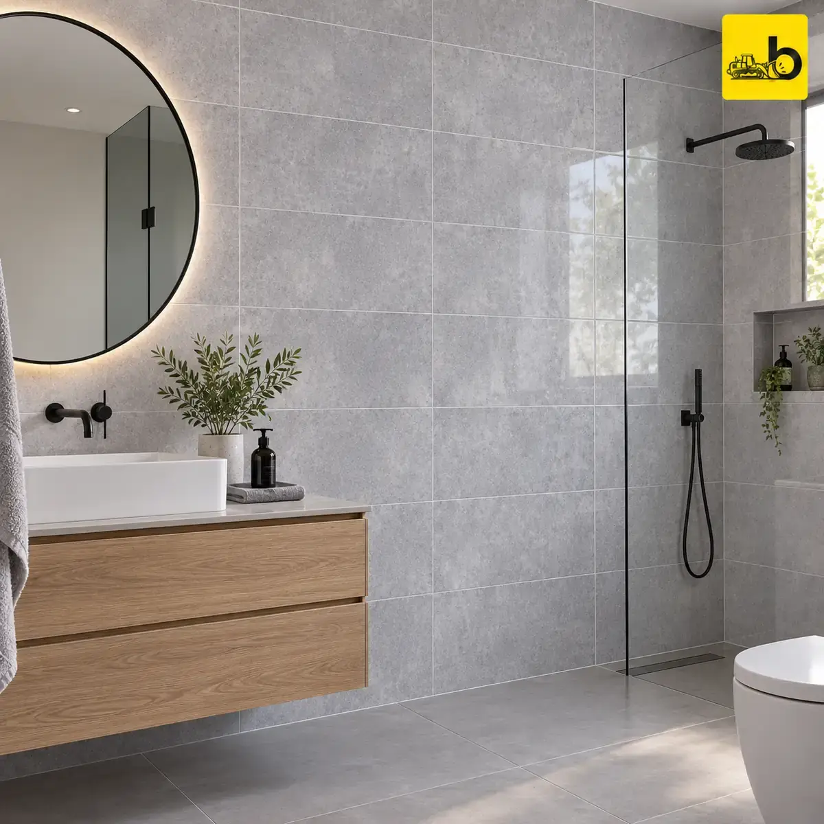 NITCO ENAMEL GRIS Glossy Ceramic Wall Tile 300 × 600 mm