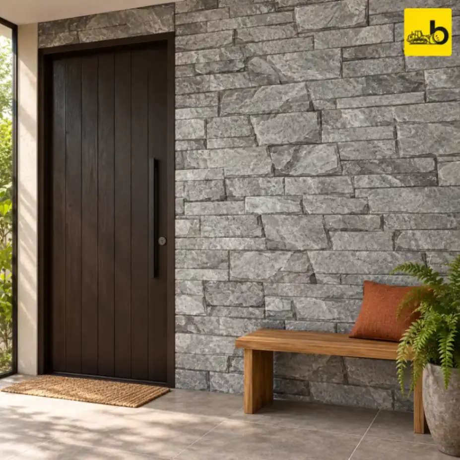 NITCO ROCK RIDGE GREY Rustic Ceramic Wall Tile 300 × 600 mm