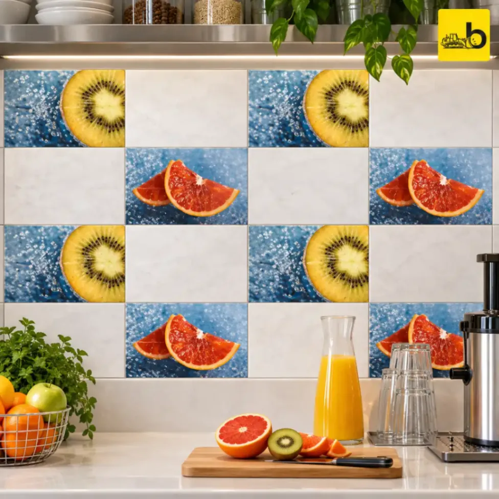 NITCO CULINARY AQUA DECOR Glossy Ceramic Wall Tile 300 × 450 mm