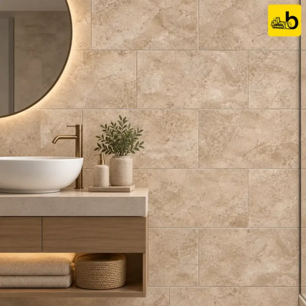 NITCO OMANI GREY Glossy Ceramic Wall Tile 300 × 450 mm