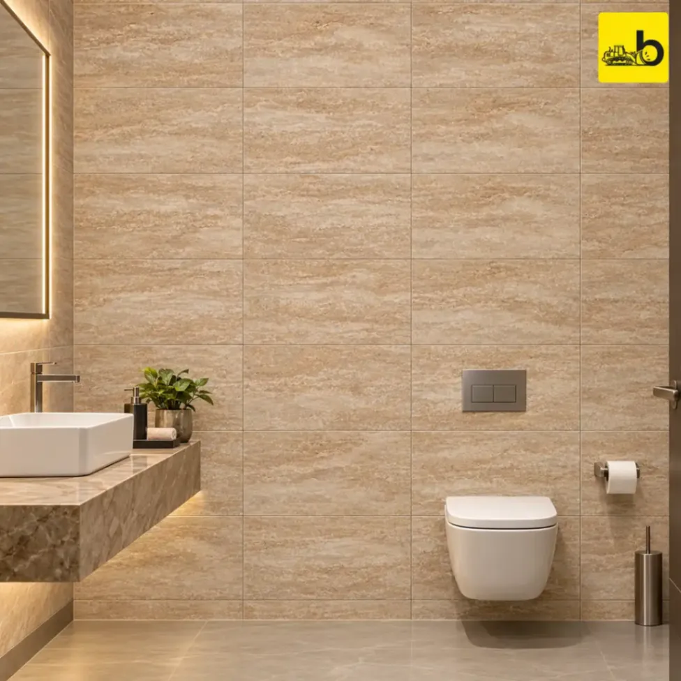 NITCO OSLO BEIGE Glossy Ceramic Wall Tile 300 × 450 mm