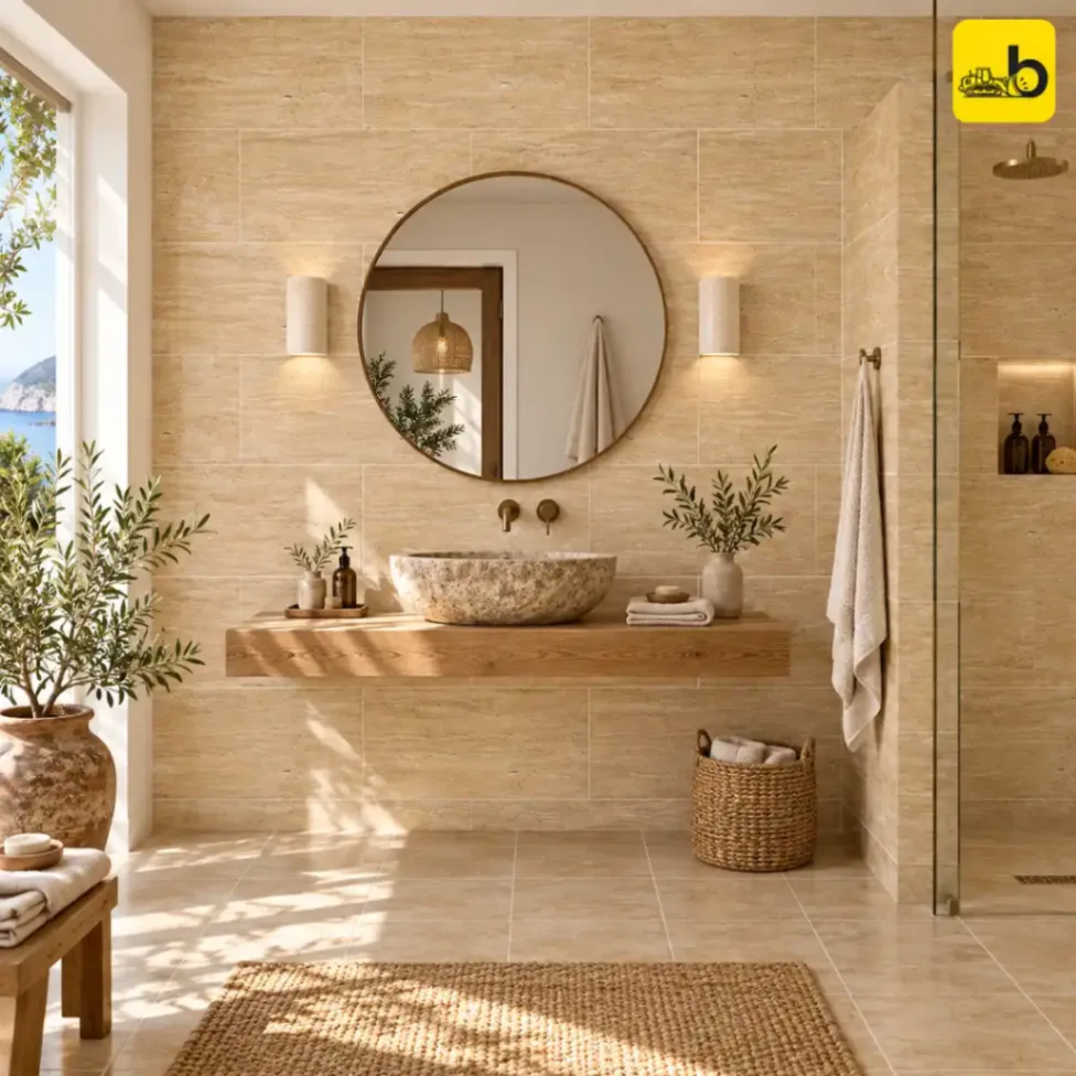 NITCO TRAVERTINE ECSTACY Glossy Ceramic Wall Tile 300 × 450 mm