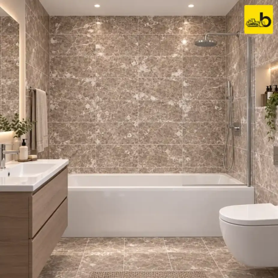 NITCO MISTY BROWN Glossy Ceramic Wall Tile 300 × 450 mm