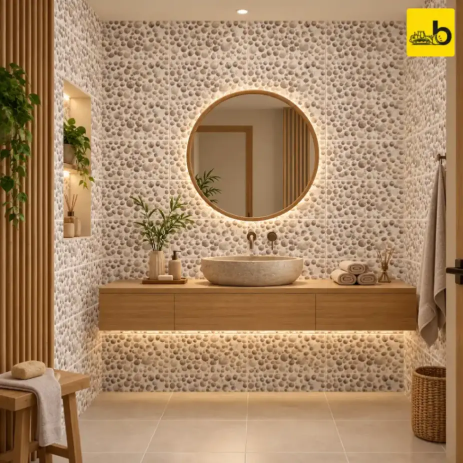 NITCO MISTY BROWN DECOR Glossy Ceramic Wall Tile 300 × 450 mm