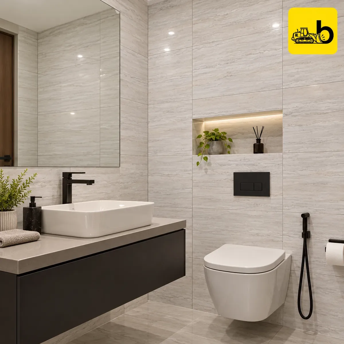 NITCO GREY CLOUD Glossy Ceramic Wall Tile 300 × 450 mm