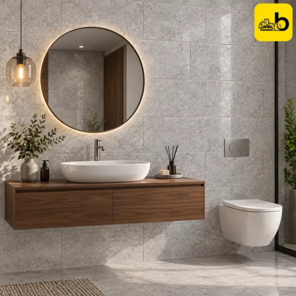 NITCO LIAM GREY DK Glossy Ceramic Wall Tile 300 × 450 mm