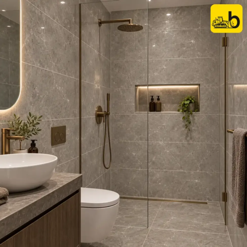NITCO FONDI GREY DARK Glossy Ceramic Wall Tile 300 × 450 mm