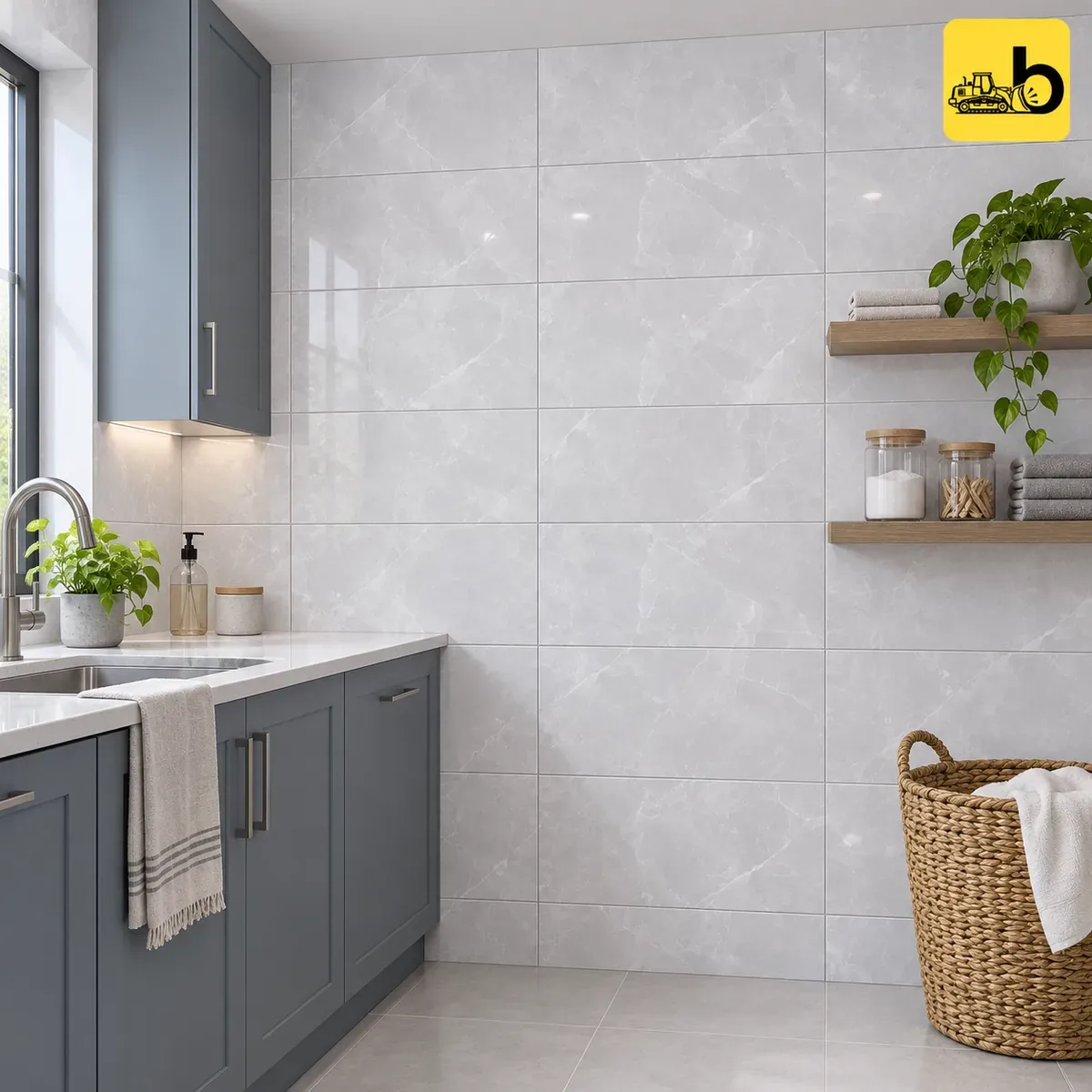 NITCO NULVI GREY LT Glossy Ceramic Wall Tile 300 × 450 mm