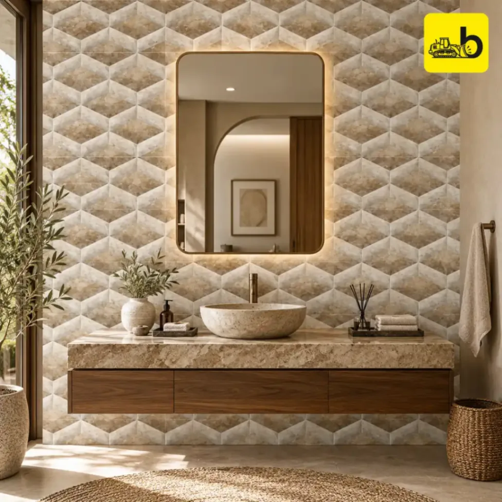 NITCO BRECCIA CHROME DECOR Glossy Ceramic Wall Tile 300 × 450 mm