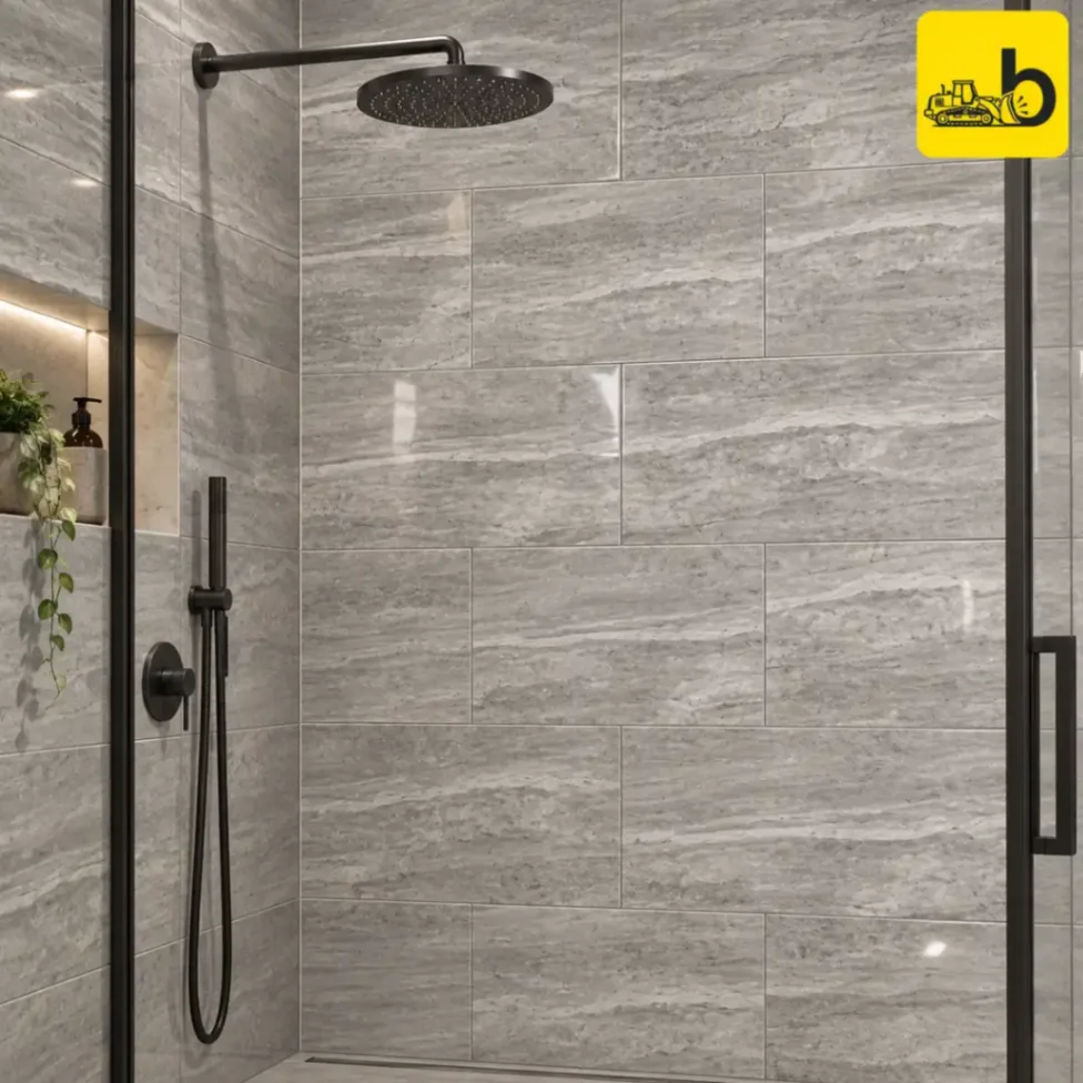 NITCO CASCADE GREY Glossy Ceramic Wall Tile 300 × 450 mm