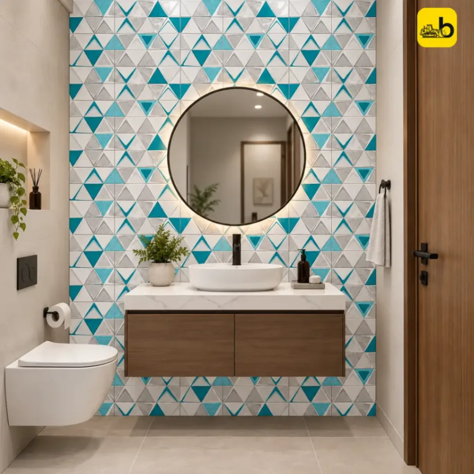 NITCO LIAM GREY DECOR Glossy Ceramic Wall Tile 300 × 450 mm