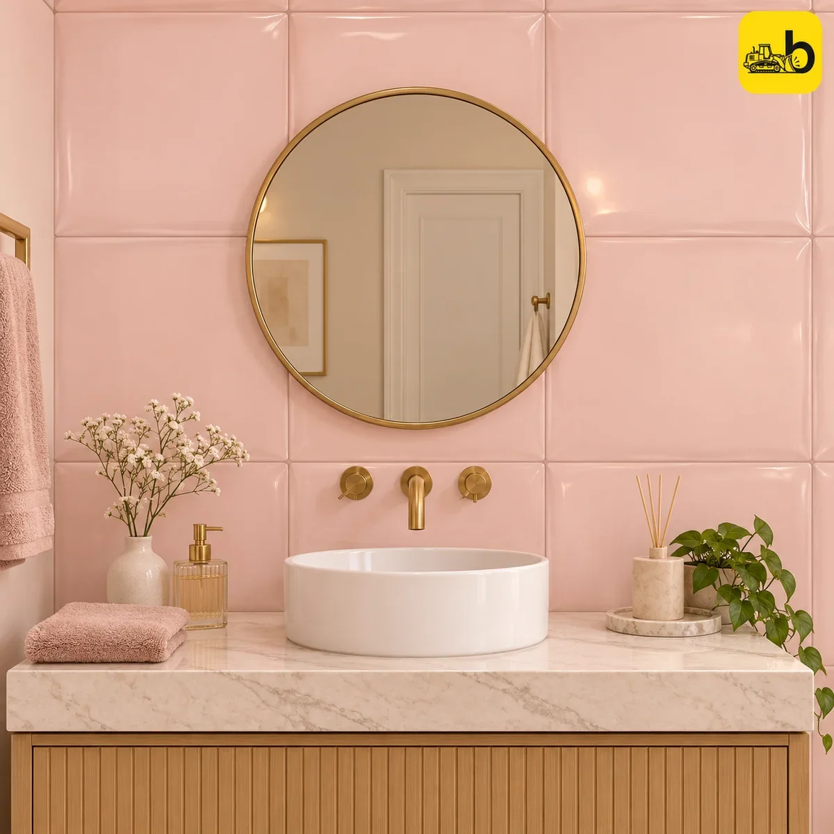 NITCO KIDS BENNY DARK (PINK) Glossy Ceramic Wall Tile 300 × 450 mm
