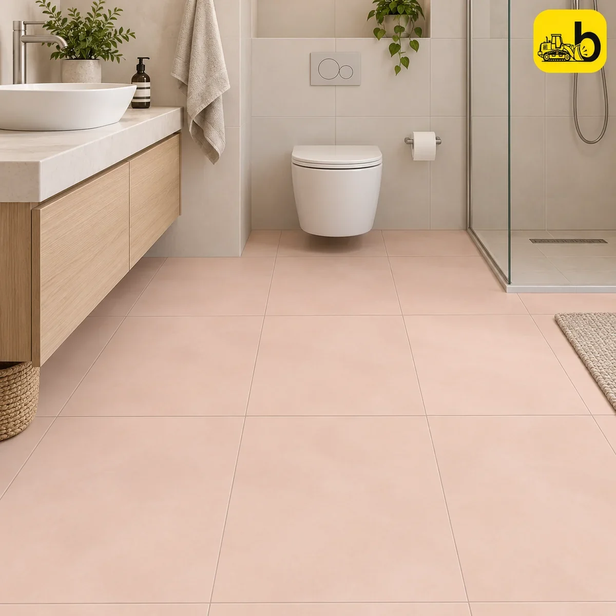 NITCO CRUST KIDS BENNY (PINK) Satin Matte Ceramic Floor Tile 300 × 450 mm