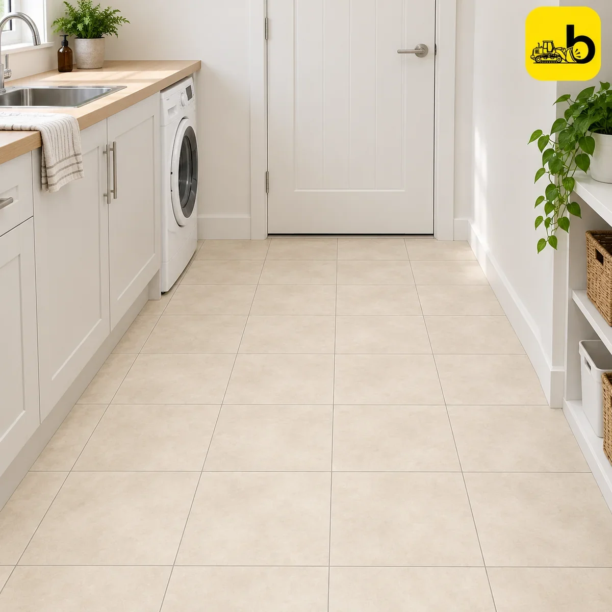 NITCO CRUST PAVE BEIGE Satin Matte Ceramic Floor Tile 300 × 300 mm