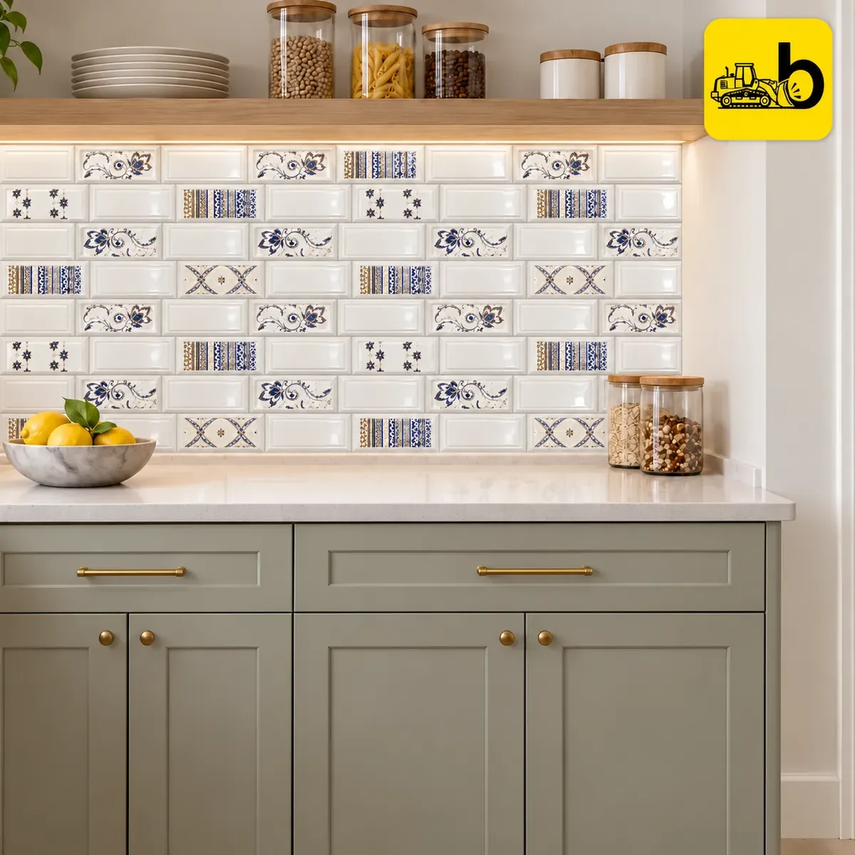 NITCO VINMEX IVORY DECOR Glossy Ceramic Wall Tile 300 × 450 mm