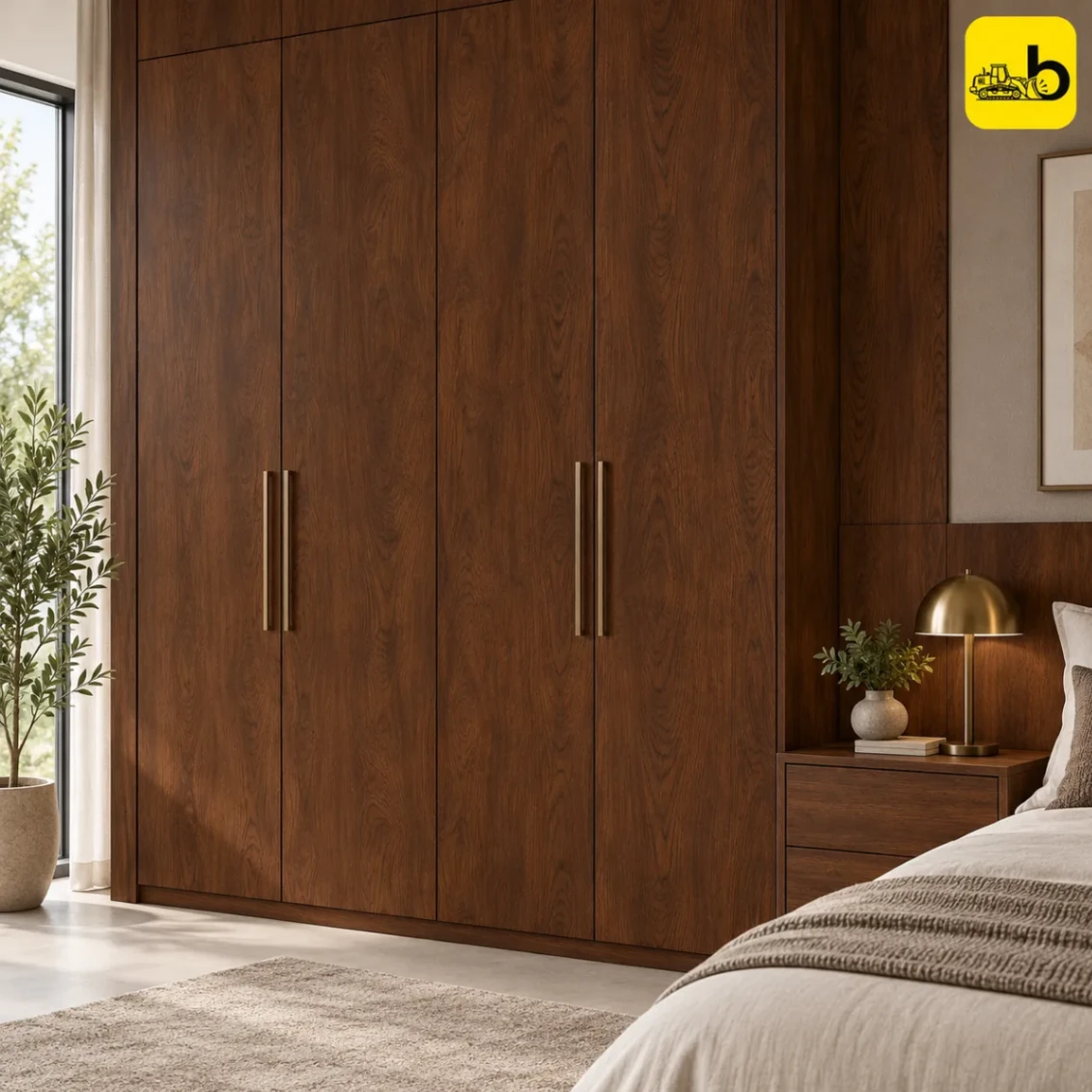 Craftwood 7062 Wooden Laminate - Blocks Texture