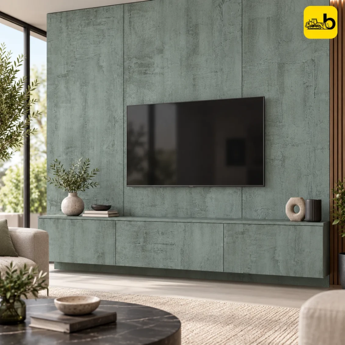 Craftwood 7066 Concrete Finish Laminate - Mosaic Texture