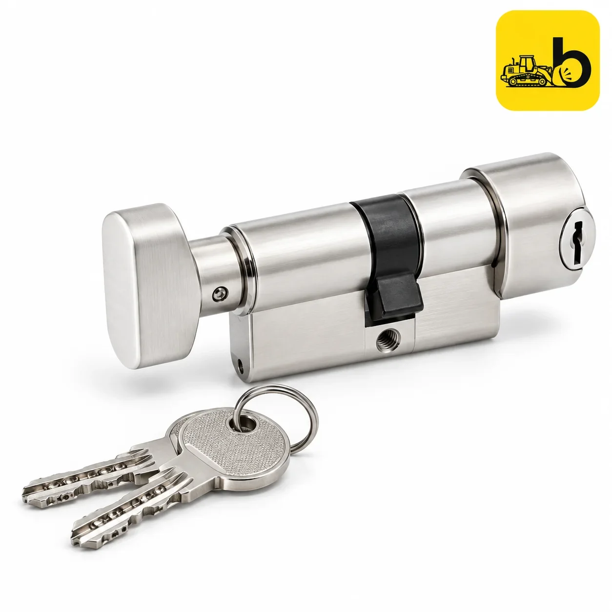 Dorset CL407 Computerized Key Euro Profile Cylinder - Key and Knob, 70 mm