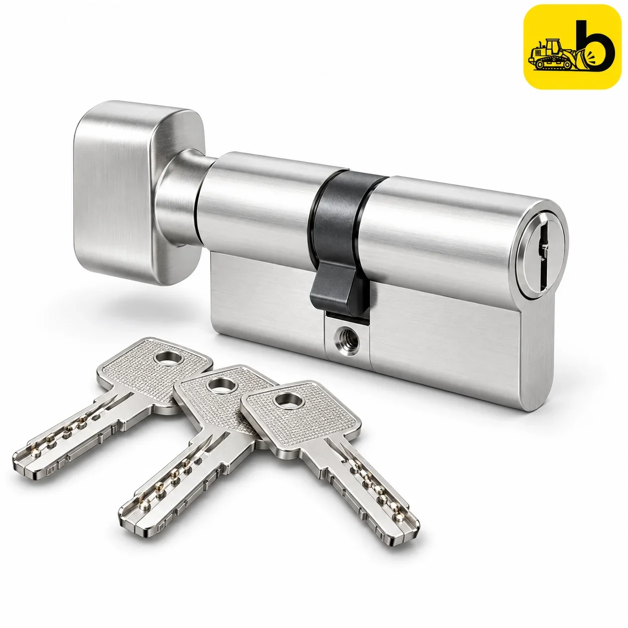 Dorset CL412 Computerized Key Euro Profile Cylinder - Key and Knob, 100 mm