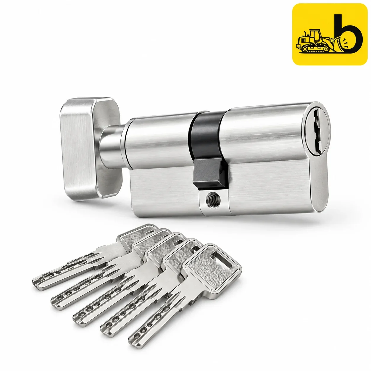 Dorset CL501 Computerized Key Euro Profile Cylinder - Key and Knob, 60 mm